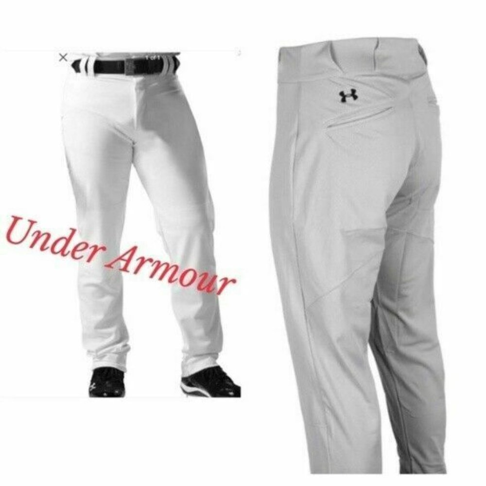 Lot of 10 Men's Baseball Under Armour Pant / Open Bottom White / Size 2XL / NEW